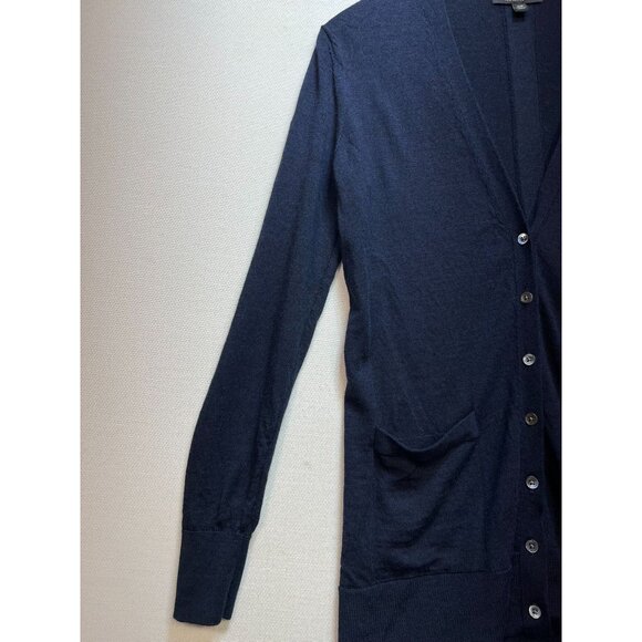Banana Republic Womens Preppy Merino Wool Longline Cardigan Sweater Size XS Navy - Picture 5 of 10